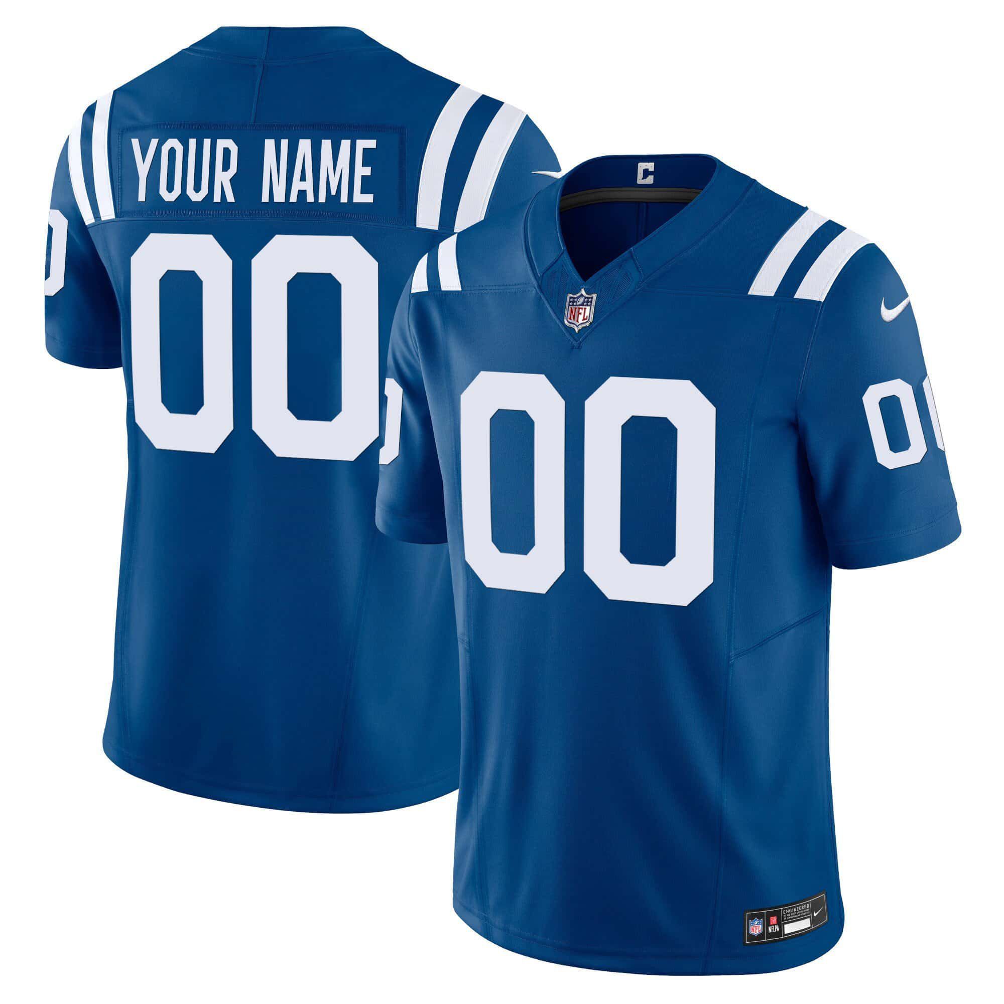 Men Indianapolis Colts Blue 2024 Nike Vapor Limited Custom NFL Jersey